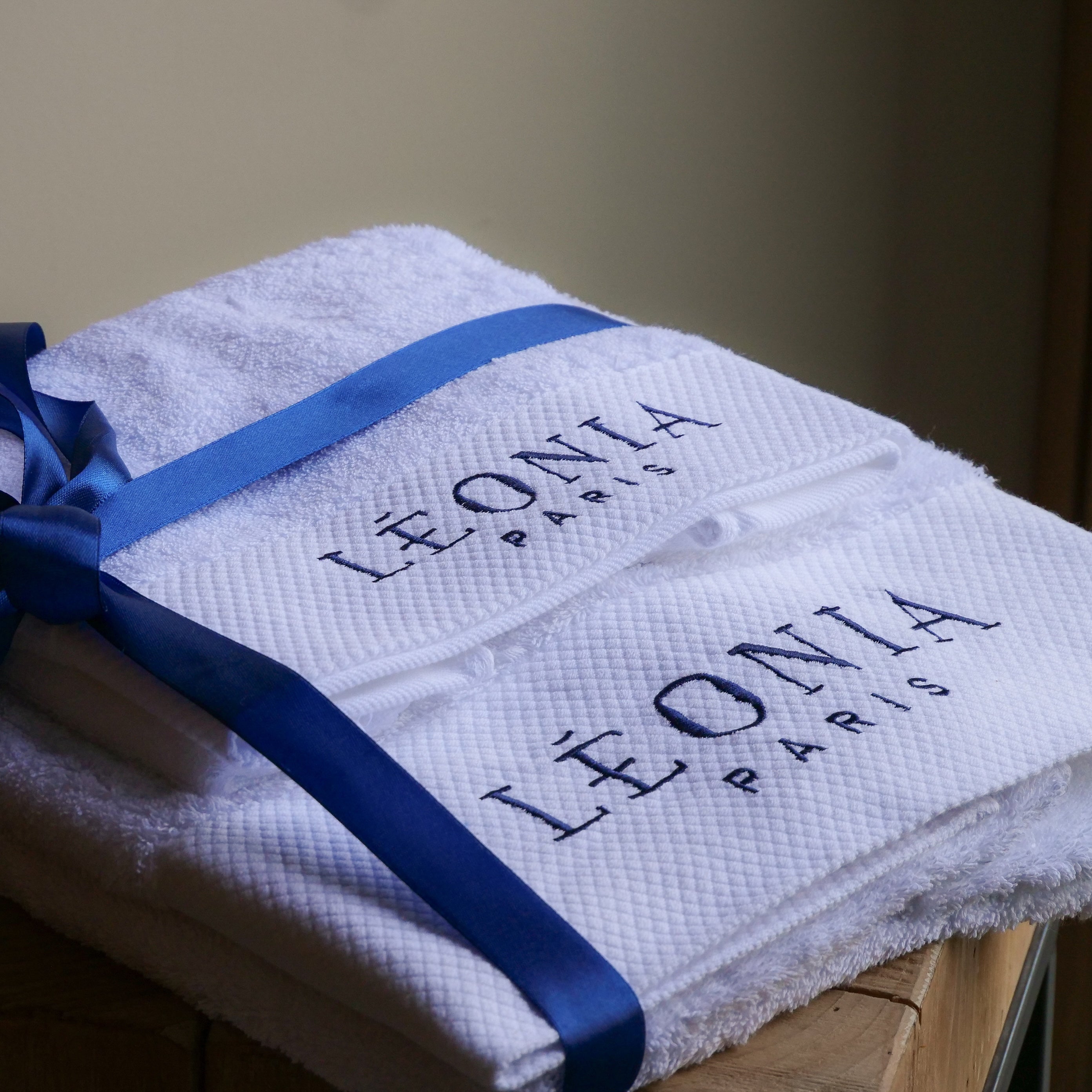 Duo de serviettes LÉONIA – Visage & Bain